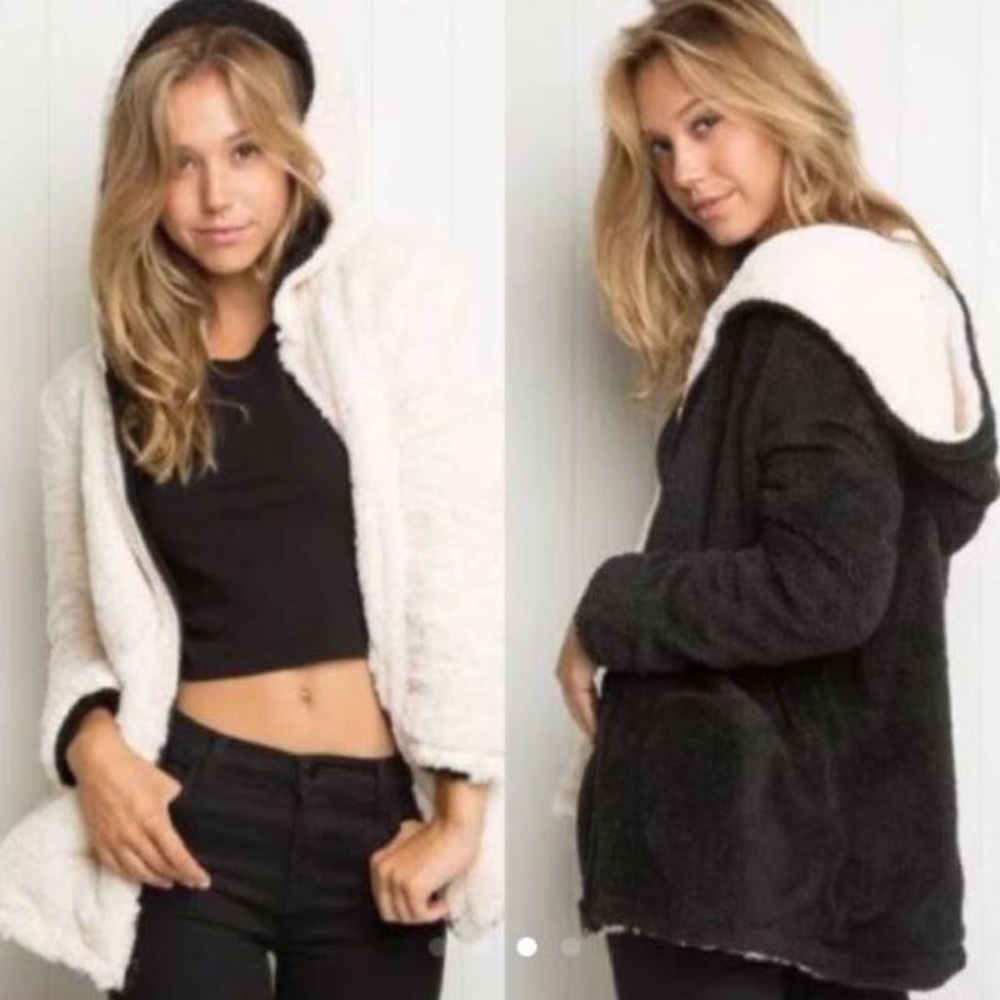 Brandy Milania Reversible Coat rare